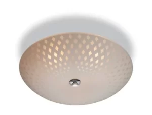 Image of Celine 3 Light Semi Flush Ceiling Light Opal Glass, Decorative Pattern, E14