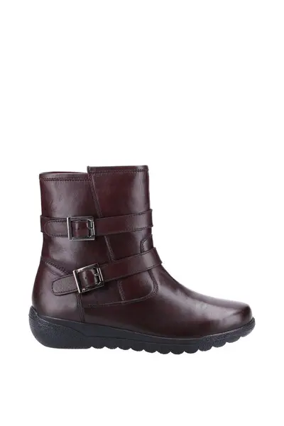 Image of Fleet & Foster Zambia Zip Mid Boot Dark Red