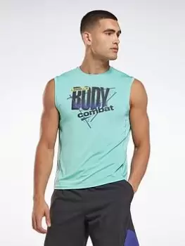 Image of Reebok Les Mills Bodypump Activchill Tank Top - Blue Size M, Men