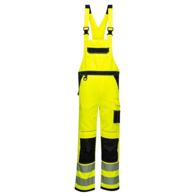 Image of Portwest PW3 Hi Vis Bib and Brace PW344YBRS Colour: Yellow / Black