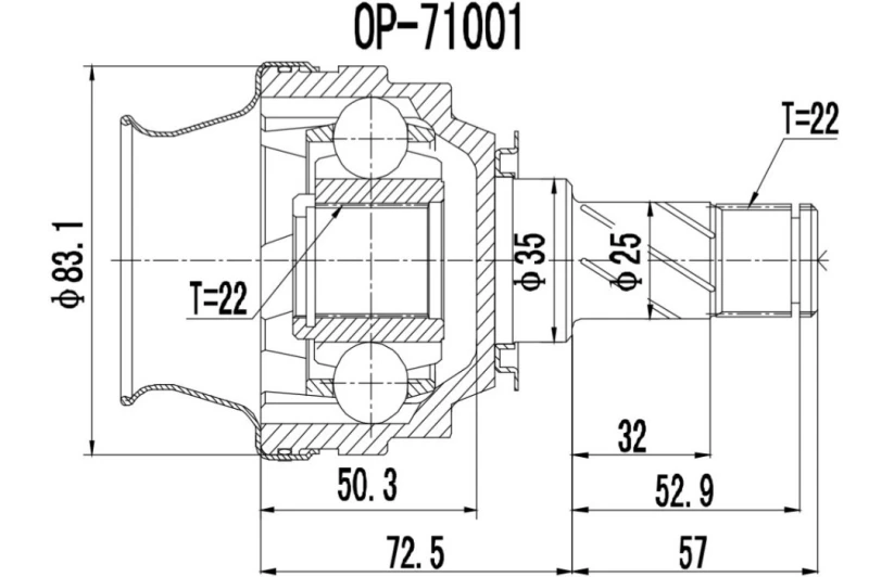 Image of PROCARO 77-OP-110 CV Joint Joint Kit,drive shaft (5)