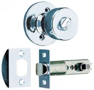 Image of Wickes Privacy Door Knob Set - Chrome 1 Pair
