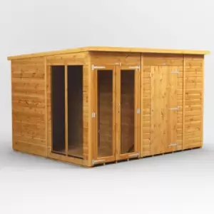 Image of 10x8 Power Pent Summerhouse Combi Building including 6ft Side Store