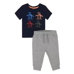 Image of Original Penguin Penguin T & Jog Set Bb99 - Blue