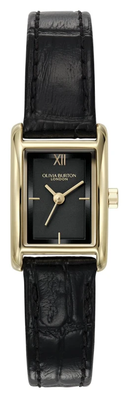 Image of Olivia Burton 24000284 Classic Mini Grove (16mm) Black Dial Watch