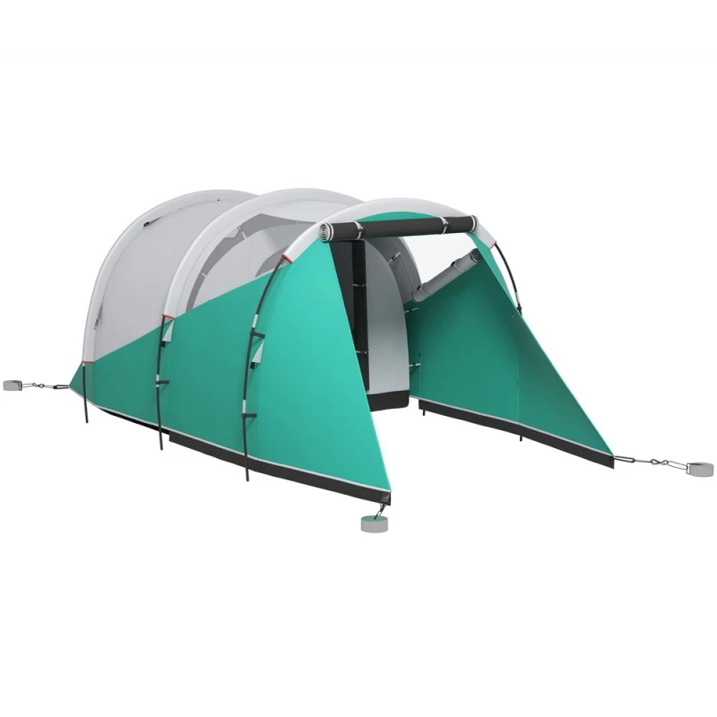 Image of Outsunny Outsunny Waterproof Camping Tent-2 Rooms, 4-5 Man, Green