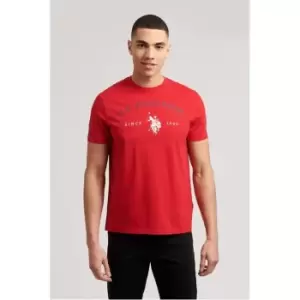 Image of US Polo Assn Graphic T-Shirt Mens - Red