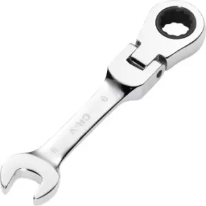 Image of Draper Hi-Torq Stubby Flexible Head Ratchet Combination Spanner 9mm