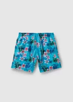 Image of Vilebrequin Mens Moorea Swim Shorts In Lazulii Blue