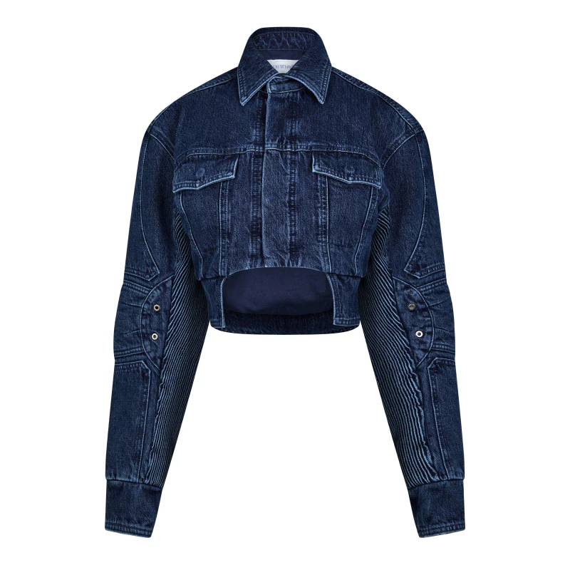 Image of Off White Womens Oversize Denim Jacket Blue female 6 (2XS)