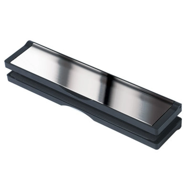 Image of Keypak Letterplate 12-Inch, Black Frame/chrome Flap,draught Excluder For 20-40mm Door Thickness-Fixing Included