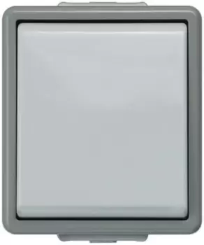 Image of Siemens Grey 10 A Surface Mount Push Button Light Switch Dark Grey, 1 Way Clip In Gloss, 1 Gang VDE, 230 V 75mm Not Illuminated