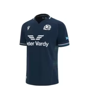 Image of Macron Scotland Rugby Home 6 Nations Shirt 2023 2024 Juniors - Blue