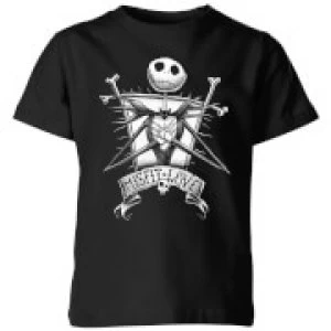 Image of The Nightmare Before Christmas Jack Skellington Misfit Love Kids T-Shirt - Black - 7-8 Years