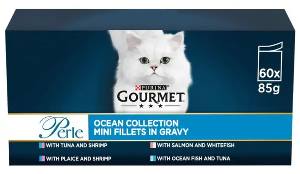 Image of Purina Gourmet Perle Ocean Collection Cat Food 60 x 85g