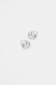 Image of Sterling Silver 925 Knot Stud Earrings