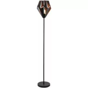 Image of Loops - Floor Lamp Standing Light Black & Copper Shade 1 x 60W E27 Bulb Standard