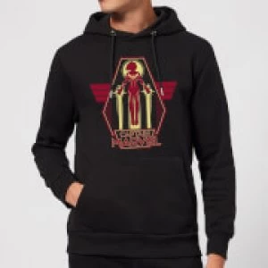Image of Captain Marvel Flying Warrior Hoodie - Black