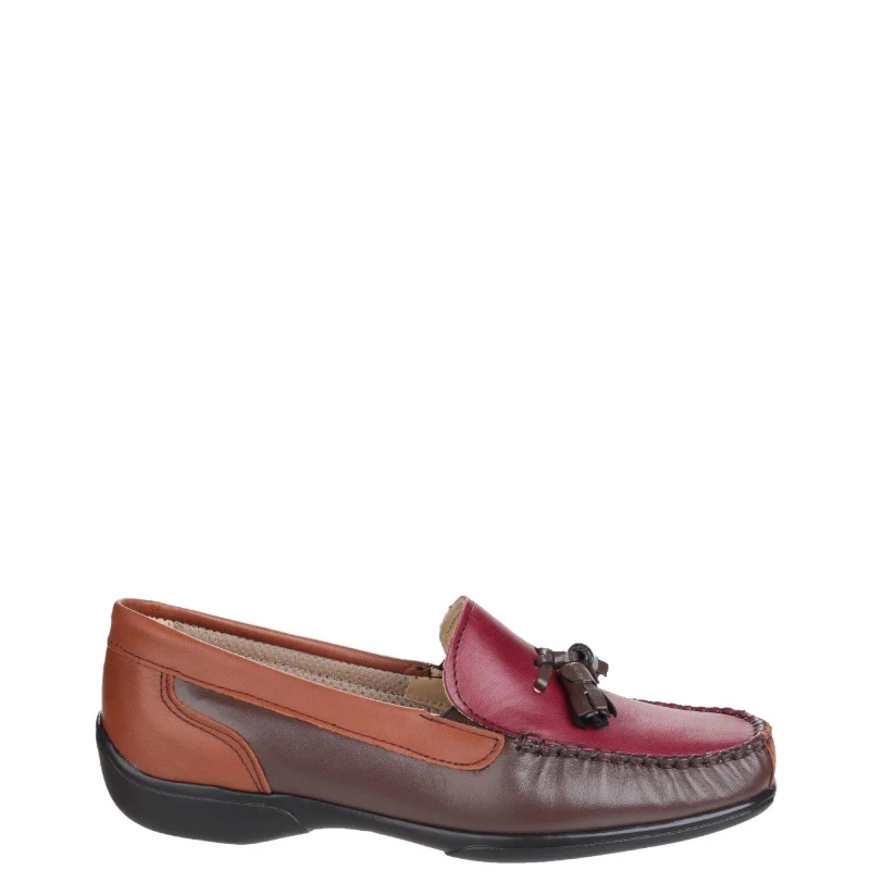 Image of Cotswold Biddlestone Loafer Shoe - Red Red 7