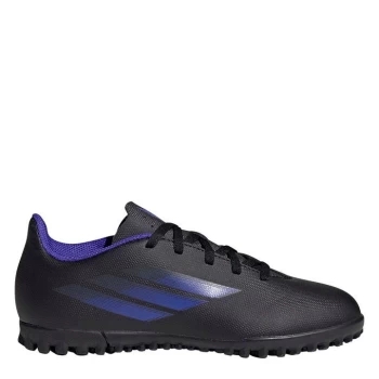Image of adidas X .4 Junior Astro Turf Trainers - Black/SonicInk