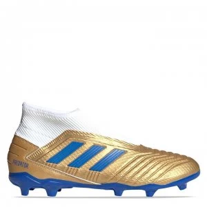 Image of adidas Predator 19.3 Laceless FG Football Boots - Gold/Blue/White