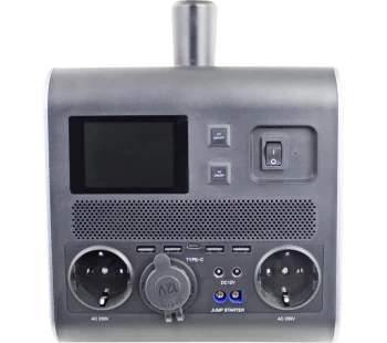 Image of HYUNDAI HPS-600 Portable Power Station - Silver & Black