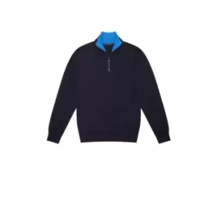 Image of French Connection Core Mozart Half Zip Jumper - Blue