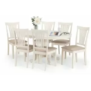 Image of Julian Bowen Dining Set - Stanmore Dining Table and 6 Chairs