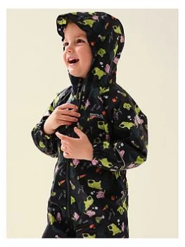 Image of Regatta Regatta Kids Peppa Pig Pobble Waterproof Suit - Navy Print, Navy Print, Size 3-4 Years, Women