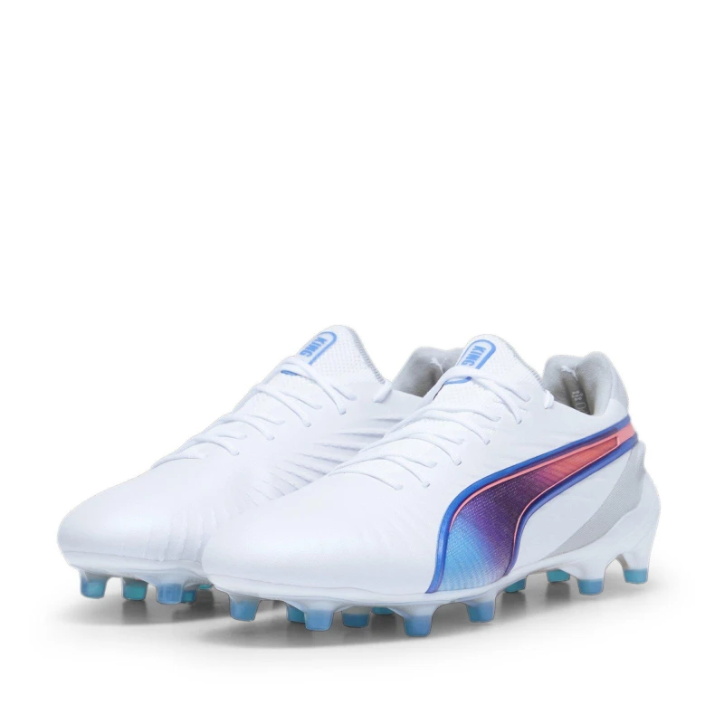 Image of Puma King Ultimate Womens Firm Ground Football Boots - White White 3