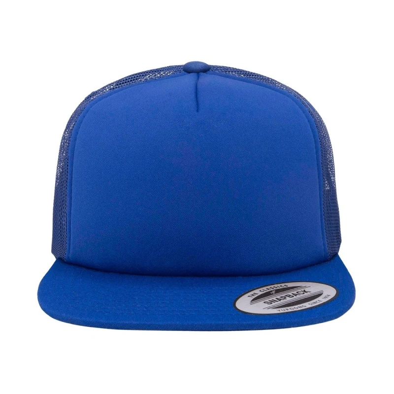 Image of Flexfit by Yupoong Mens Foam Trucker Cap in Royal Royal Male One Size