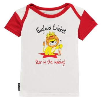 Image of England Cricket Cricket Crew Neck T-Shirt Infants - White