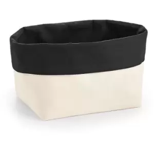 Image of Westford Mill Reversible Canvas Organiser (M) (Natural/Black) - Natural/Black