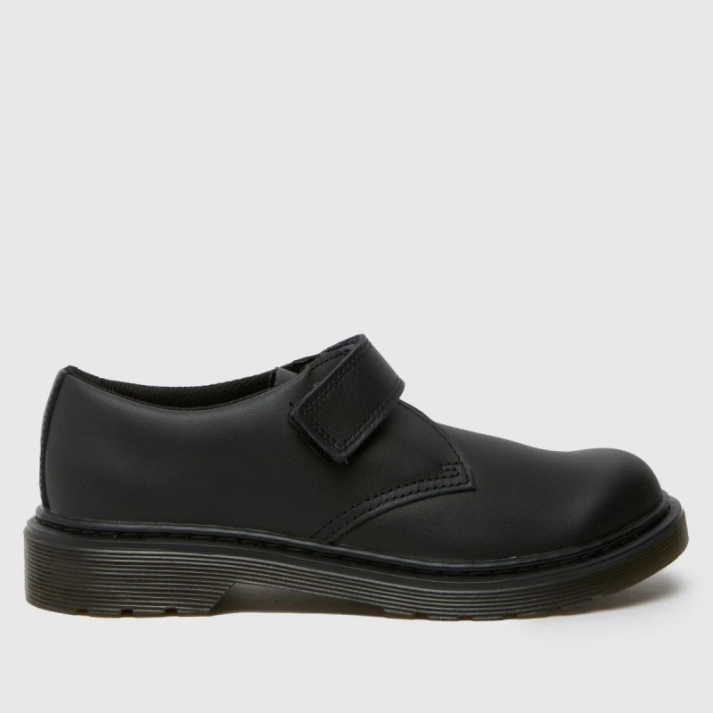 Image of Dr. Martens Black 1461 Kamron II Mono Boys Youth Shoes Black UK 4 (EU 37)