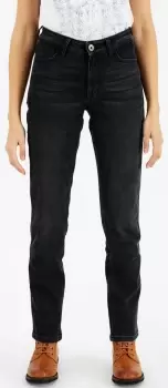 Image of Rokker Tech Mid Straight Ladies Motorcycle Jeans, black, Size 29 for Women, black, Size 29 for Women