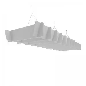 Image of Piano Scales acoustic suspended ceiling raft in silver grey 2400 x