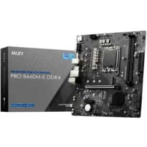 Image of MSI PRO B660M-E DDR4 Intel LGA1700 DDR4 Micro ATX Motherboard