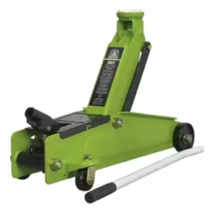 Image of Sealey Trolley Jack 3 Tonne Long Reach Heavy-Duty Hi-Vis
