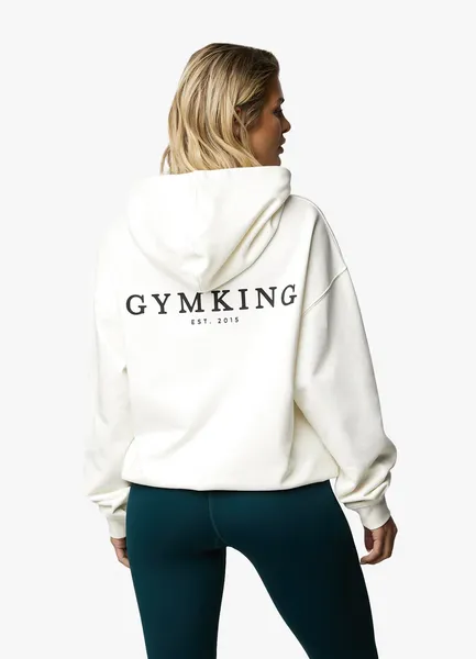Image of Gym King Cream Established Relaxed Fit Hood Cream Female 6 221948UK