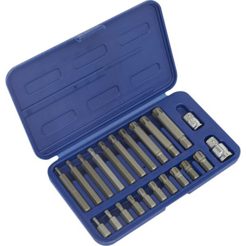 Image of Loops 22pc RIBE Socket & Bit Holder Set - 3/8" 1/2" Square Drive Quick Swap Short Long Multi
