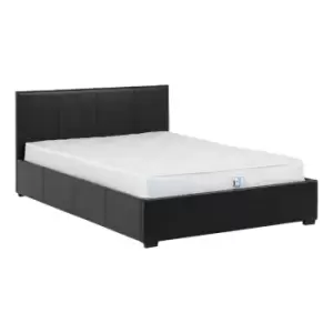 Image of Seconique Waverley 4'6" Storage Bed - Black Pu