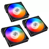 Image of Lian-Li UNI AL120 Addressable RGB Black 120mm Fan Triple Pack with Controller