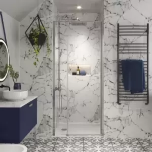 Image of Aqualux Aquarius 8 Frameless LH Hinged Shower Door 900mm Wide - 8mm Glass