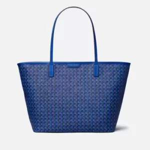 Image of Tory Burch Small Monogram Coated-Canvas Tote Bag