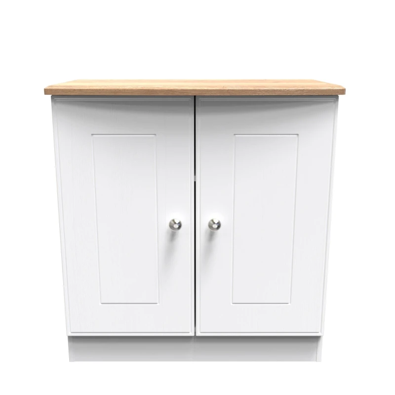 Image of Albert 2 Door Cabinet In White Ash & Oak (Ready Assembled)