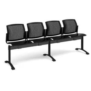 Image of Dams MTO Santana Perforated Back Plastic Seating - Bench 4 Wide with 4 Seats - G