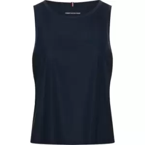 Image of Tommy Sport Regular Sheer Flock C-Nk Tank - Blue