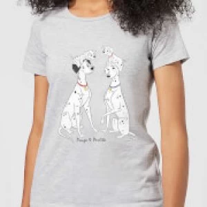 Image of Disney 101 Dalmations Pongo & Perdita Classic Womens T-Shirt - Grey - M