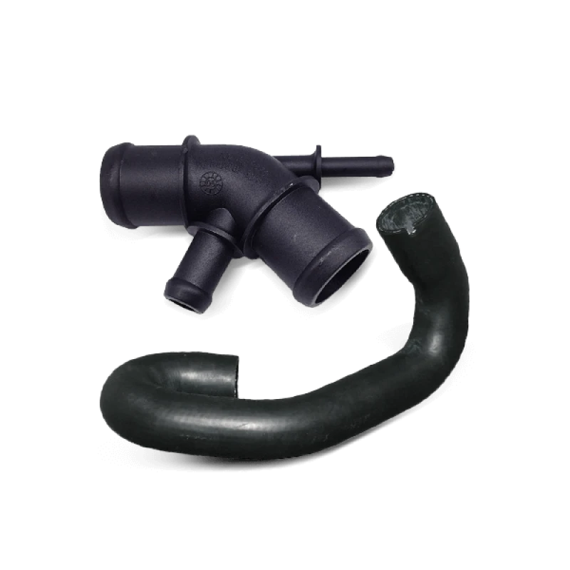 Image of VIKA 11221780901 Coolant Pipe Lower Left, with fastening clamp Plastic Coolant Pipe (546)