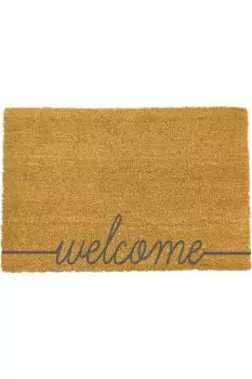 Image of Welcome Scribble Grey Doormat - Regular 60x40cm